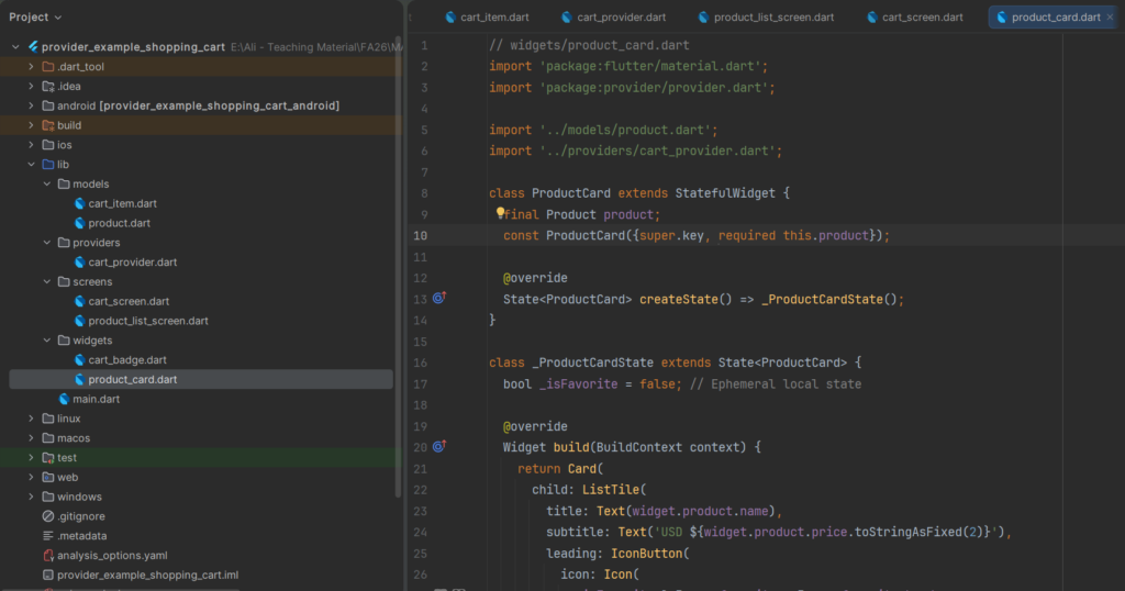 flutter state management